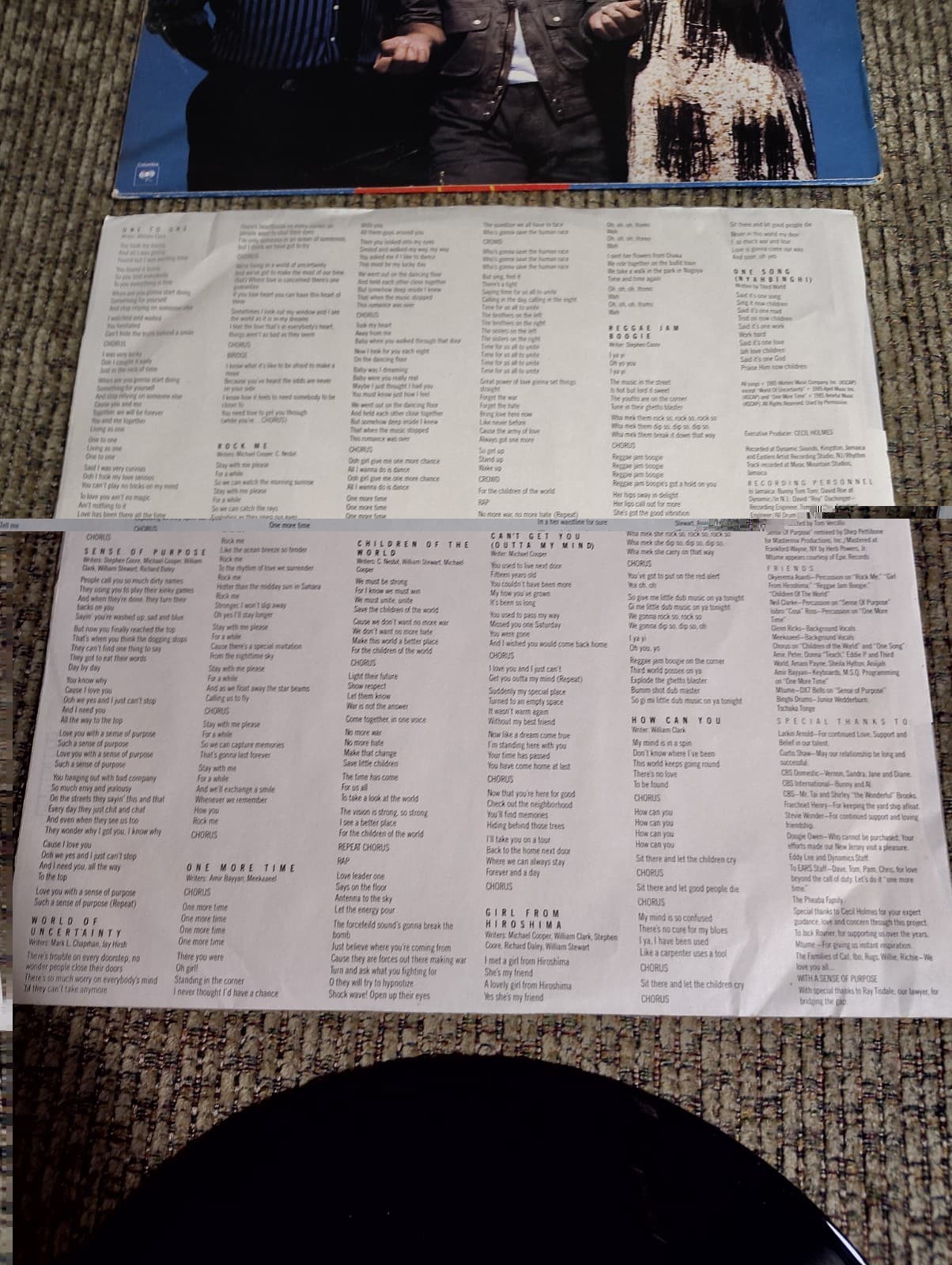THIRD WORLD Sense of Purpose RAGGAE Vinyl LP 33RPM Record 1985 COLUMBIA RECORDS - Thumbnail 5