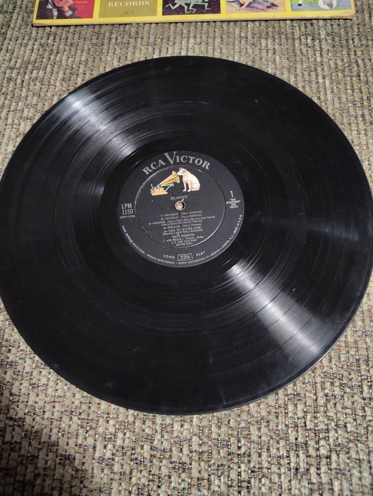 33 RPM LP Record Belafonte RCA Victor Records LPM-1150 Good+ - Thumbnail 4