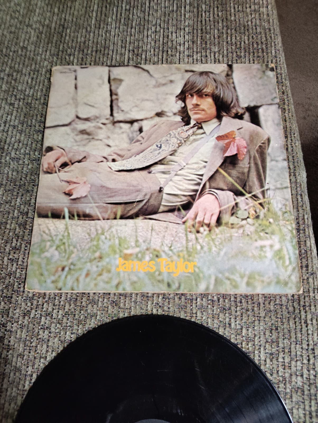 James Taylor Vinyl LP Folk Rock James Taylor Apple Records 1968 12" 33 RPM Black