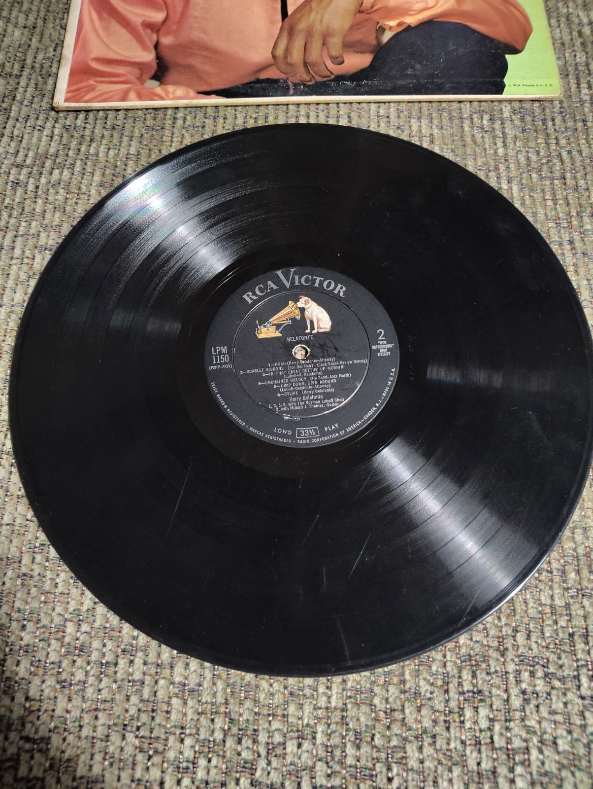 33 RPM LP Record Belafonte RCA Victor Records LPM-1150 Good+ - Thumbnail 2