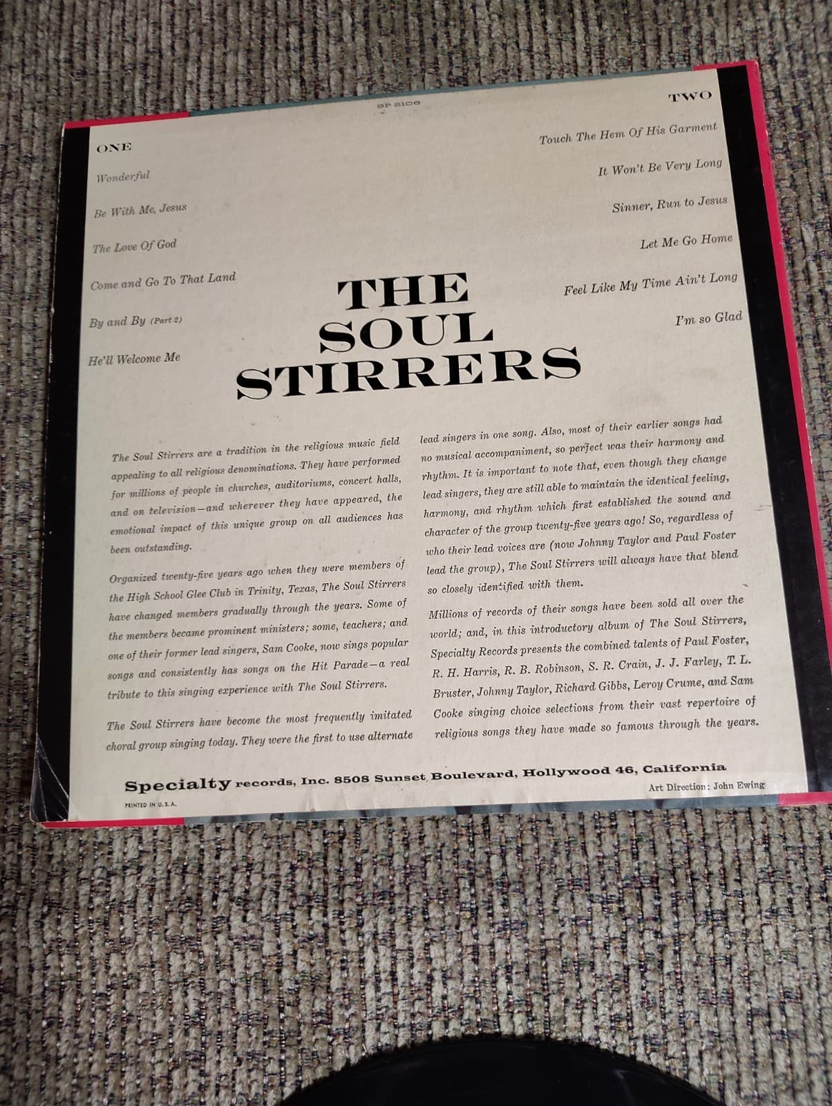 Soul Stirrers feat. Sam Cooke on Specialty First Pressing SP-2106-1 - Thumbnail 3