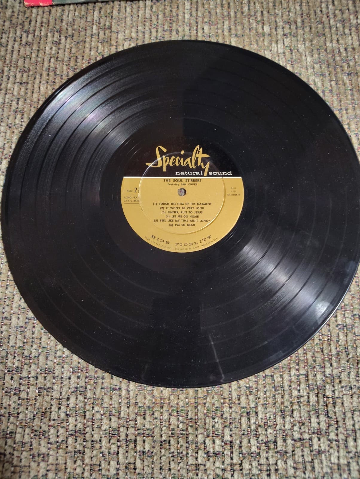 Soul Stirrers feat. Sam Cooke on Specialty First Pressing SP-2106-1 - Thumbnail 2