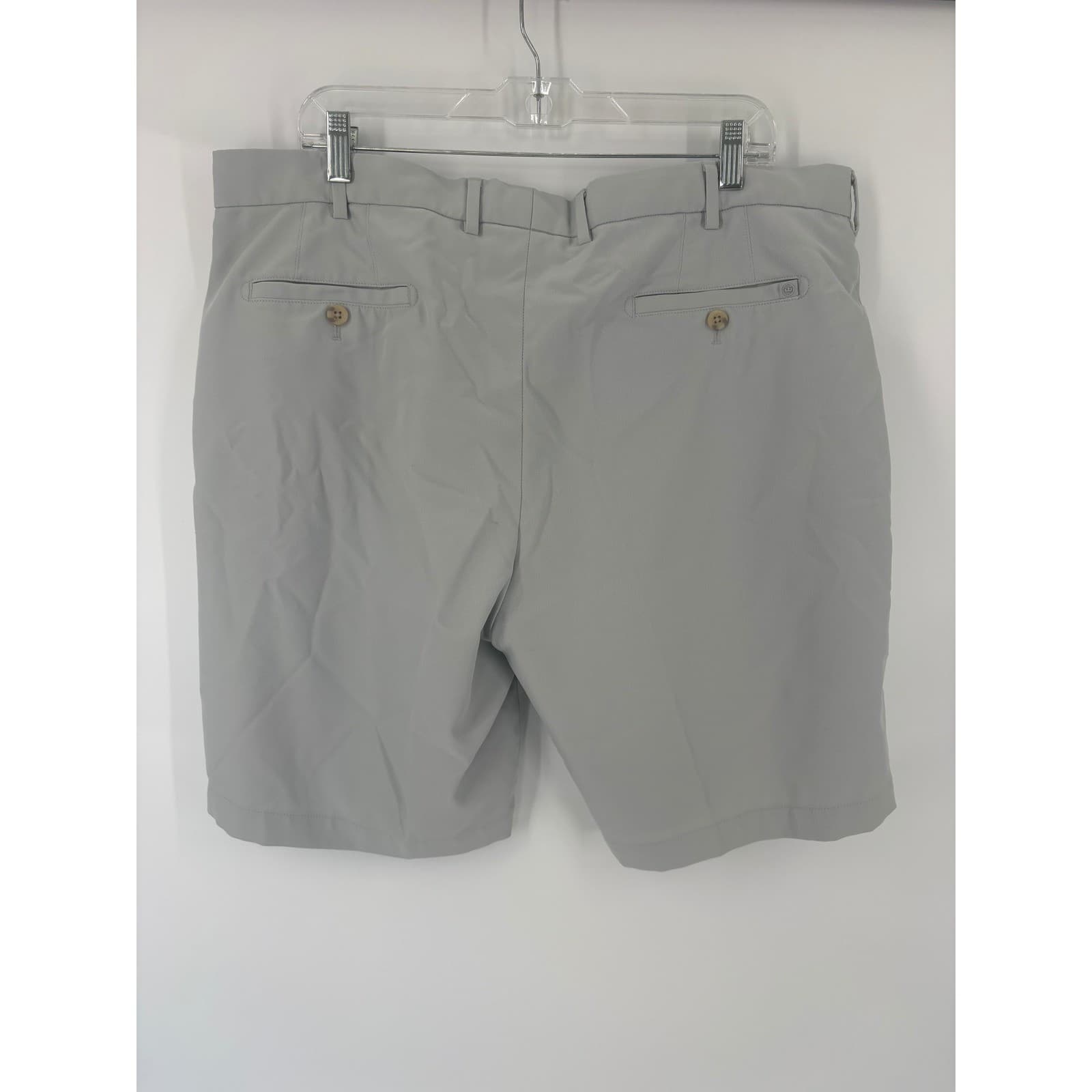 Peter Millar Mens Golf Shorts Light Gray Flat Front Size 40 - Thumbnail 2