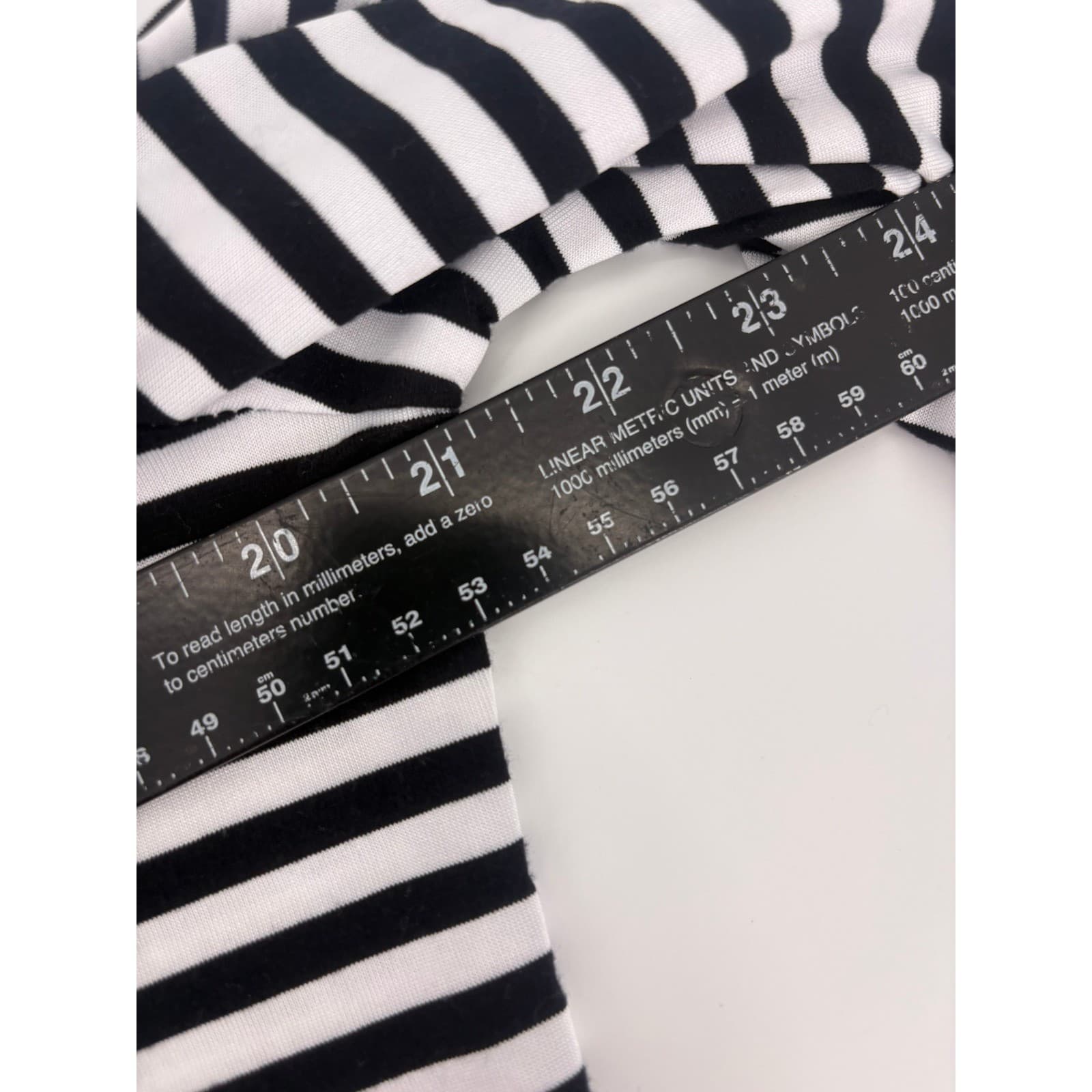 Harbor Drive Striped Cold Shoulder Tunic Top Womens Size L Rhinestone Strap - Thumbnail 4