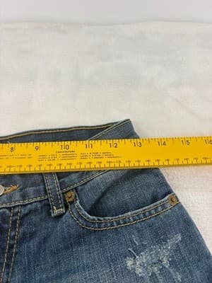 Levi's 514 Straight Boys Jeans Size 14 Reg W27 L27 Distressed Medium Wash Denim - Thumbnail 5