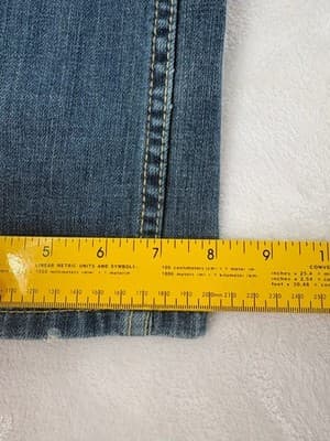 Levi's 514 Straight Boys Jeans Size 14 Reg W27 L27 Distressed Medium Wash Denim - Thumbnail 7