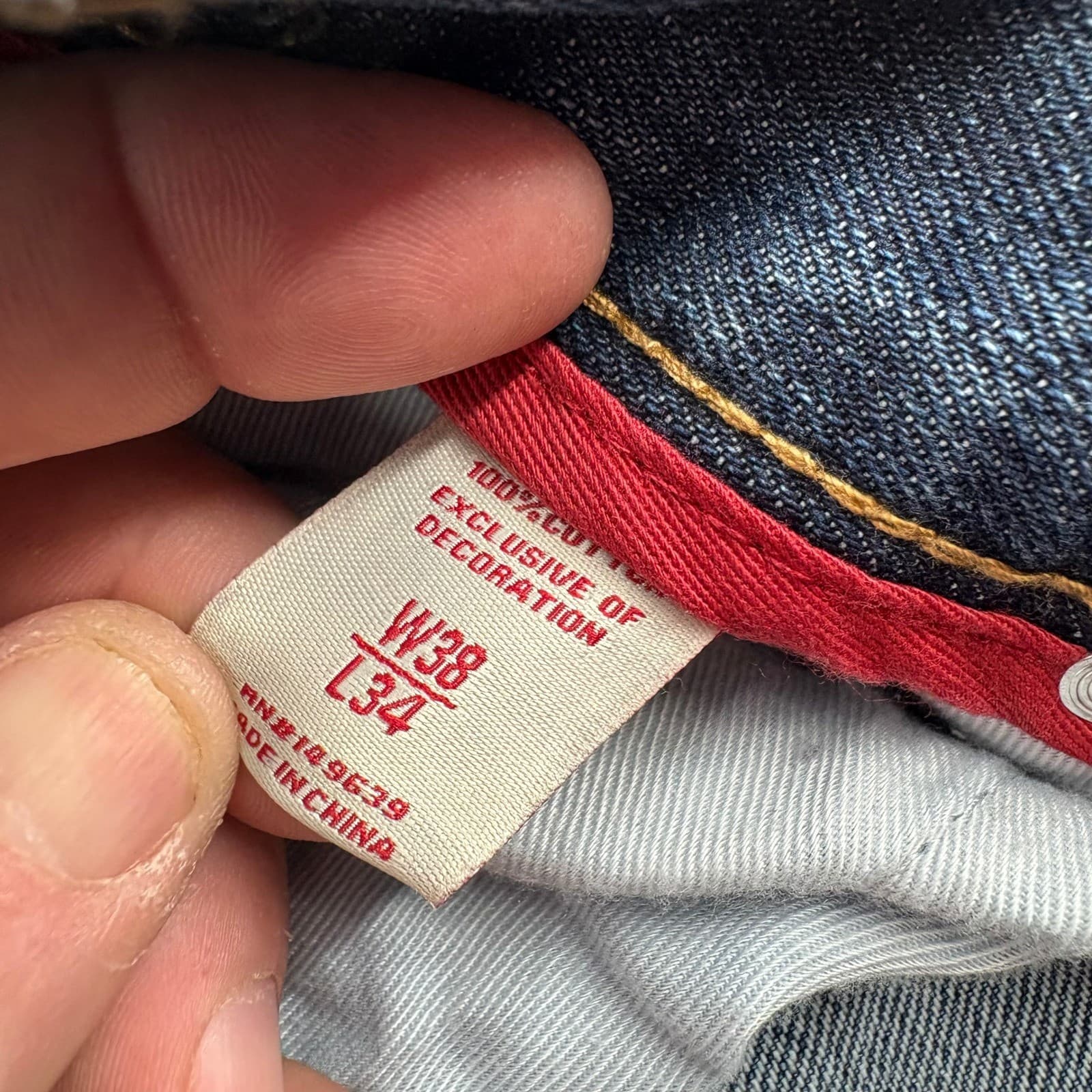 Vintage Americana Denim Outpost Jeans Mens 38/34 Distressed Motorcycle Moto - Thumbnail 7