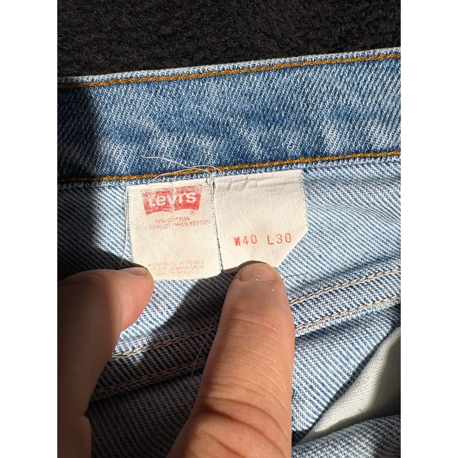 Vintage Levi's Silver Tab Jeans Men's Light Wash Denim Relaxed Fit Jeans W40 L30 - Thumbnail 4