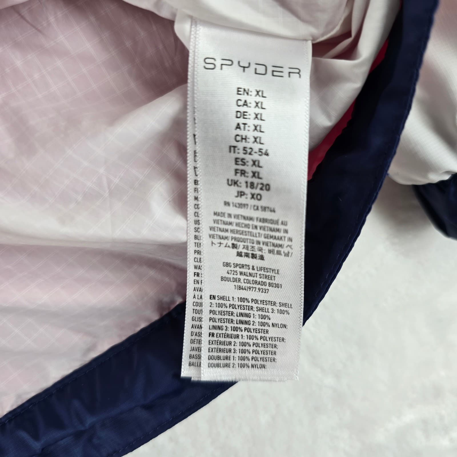 Spyder Anorak Mens XL Jacket Navy Blue Red White USA 2022 Eric Haze Windbreaker - Thumbnail 3