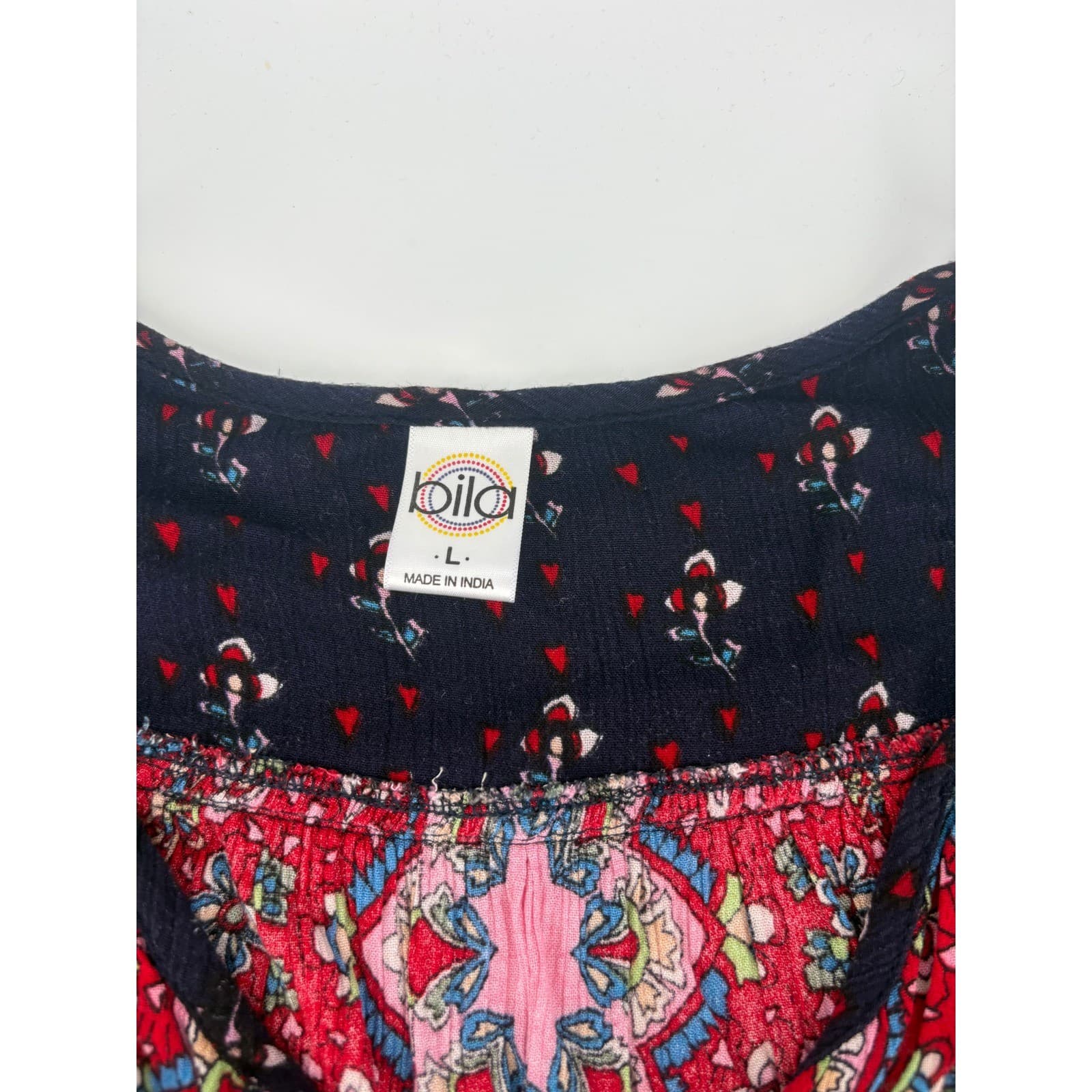 Bila Women's Large Paisley Print Sleeveless Tassel Tie Tunic Top - Thumbnail 4