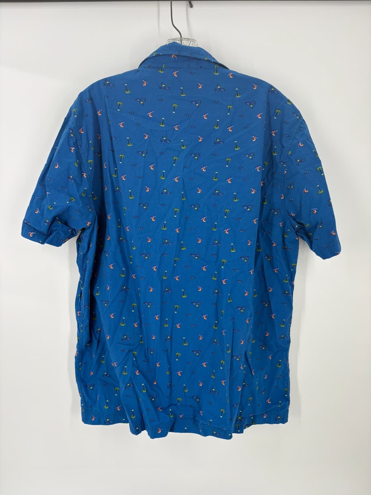 Cloudveil Mountain Works Men's Blue Plaid Short Sleeve Button-Up Shirt Size L - Thumbnail 3