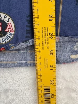 Vintage Chaps Ralph Lauren Nautical Sailboat All Over Print Button Shirt Mens L - Thumbnail 4