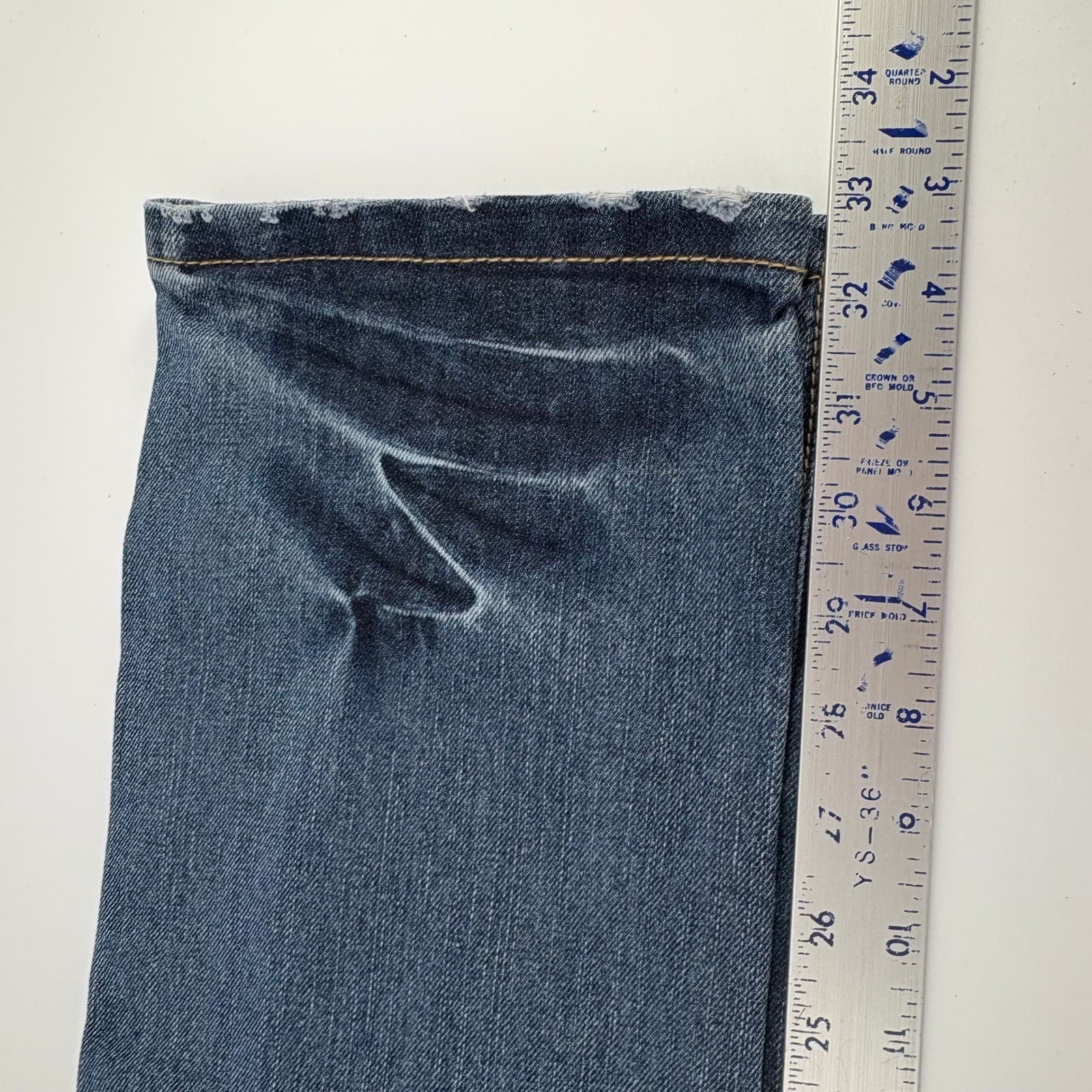 Vintage Americana Denim Outpost Jeans Mens 38/34 Distressed Motorcycle Moto - Thumbnail 10