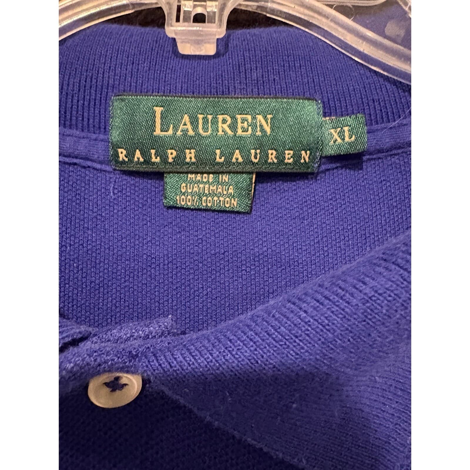 Ralph Lauren Polo Shirt Mens XL Blue Long Sleeve Cotton Casual Top XL - Thumbnail 2