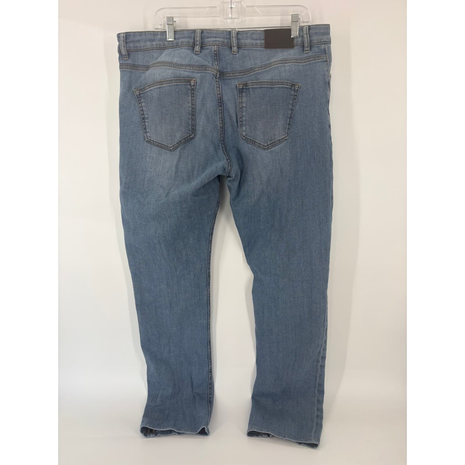 Peter Millar Collection Mens Jeans 40x33 Light Wash Button Fly Cotton Blend - Thumbnail 3