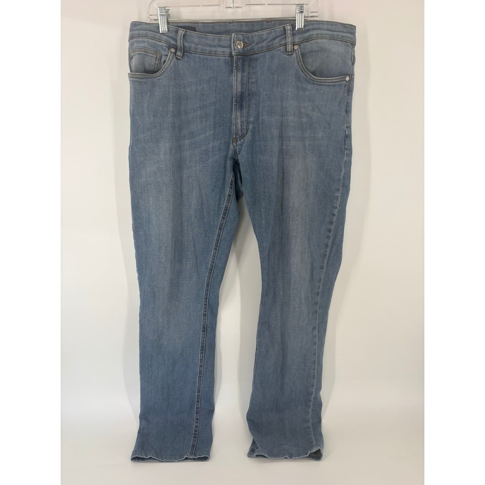 Peter Millar Collection Mens Jeans 40x33 Light Wash Button Fly Cotton Blend - Thumbnail 2