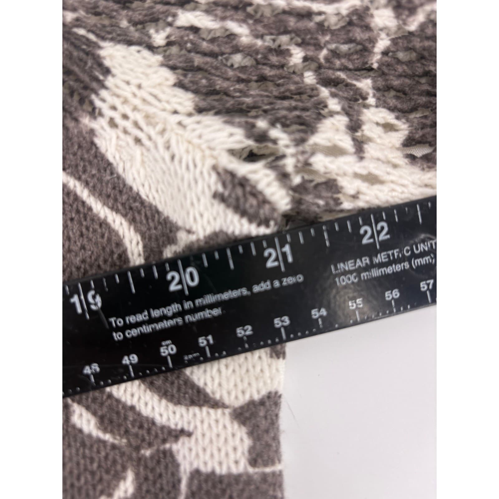 WEEKENDS BY CHICOS Sweater Knit Floral Print Mesh Sequin Accent Size 1 - Thumbnail 4