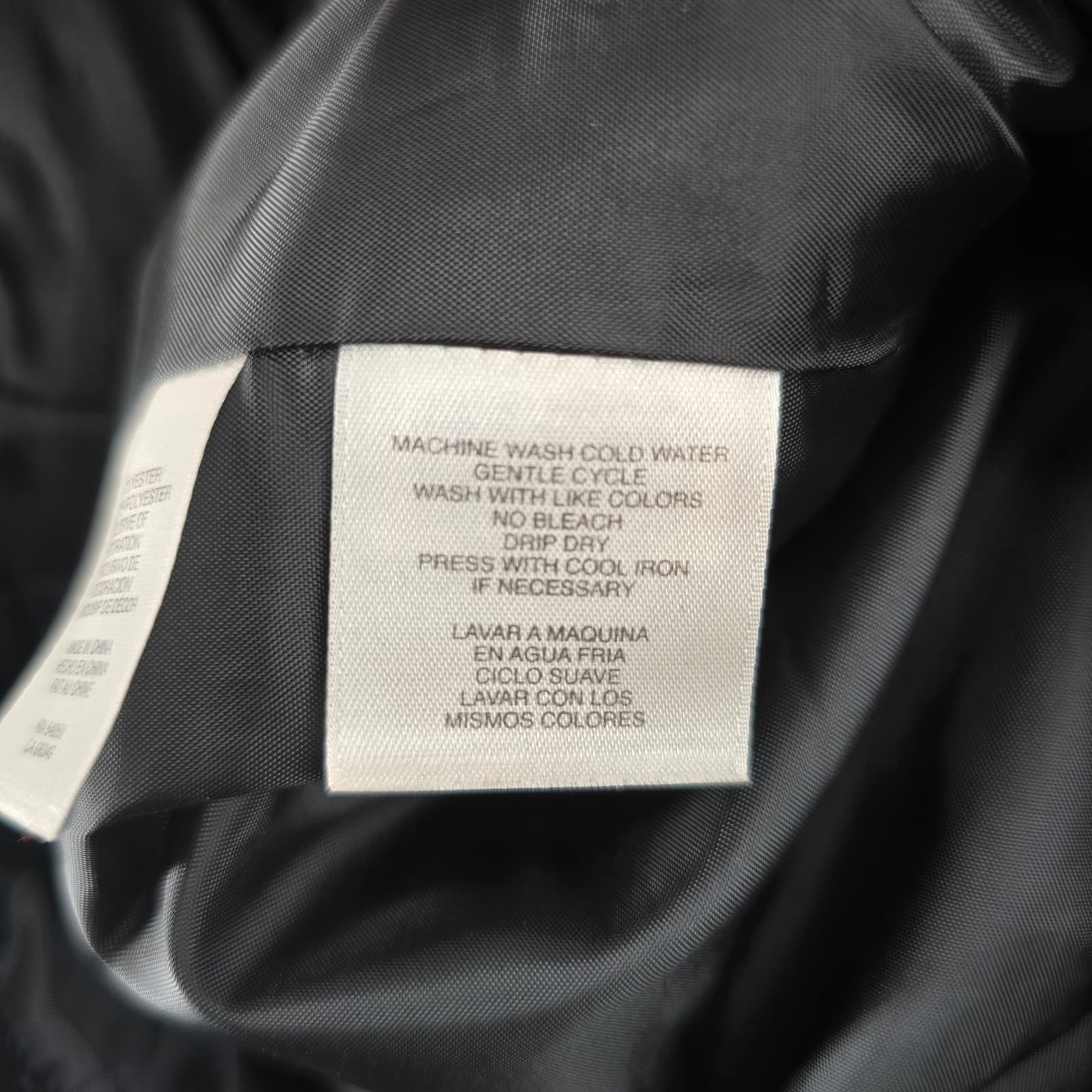 Jones New York Vest Womens Medium Vest Black Quilted Full Zip Mock Neck Pocket - Thumbnail 4