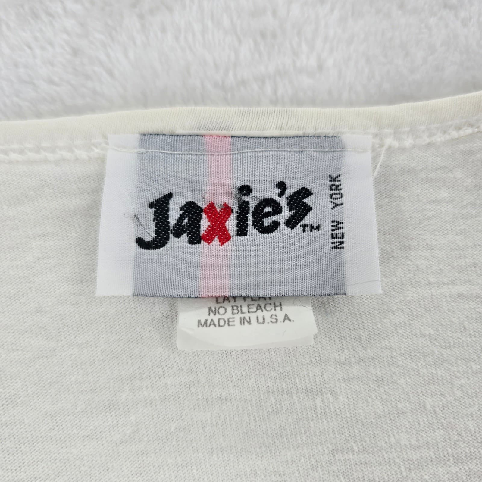 Jaxie's T-Shirt Womens L T-Shirt White Military Crest Embellished Vintage USA - Thumbnail 2