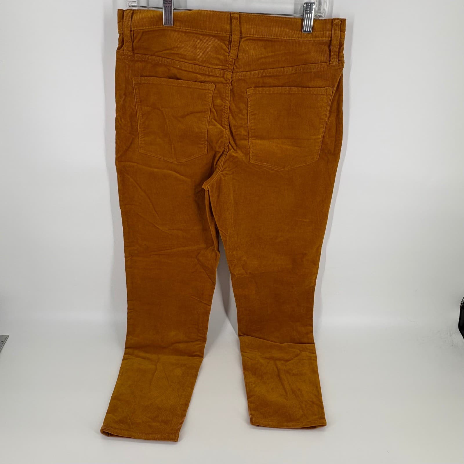 J. Crew Womens 9" High-Rise Skinny Corduroy Pants Button Fly Size 30 ORO - Thumbnail 4