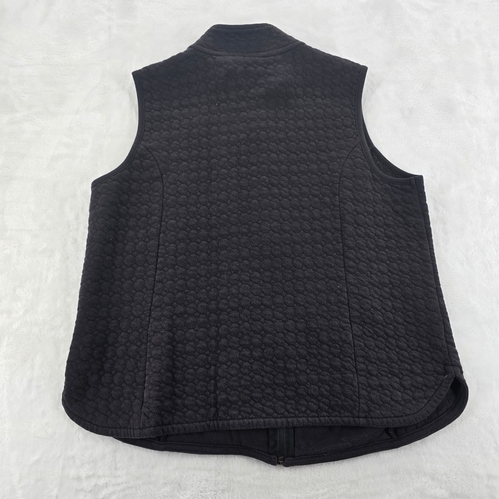 Kim Rogers Vest Womens PL Petite Large Full Zip Black Quilted Sleeveless Jacket - Thumbnail 6