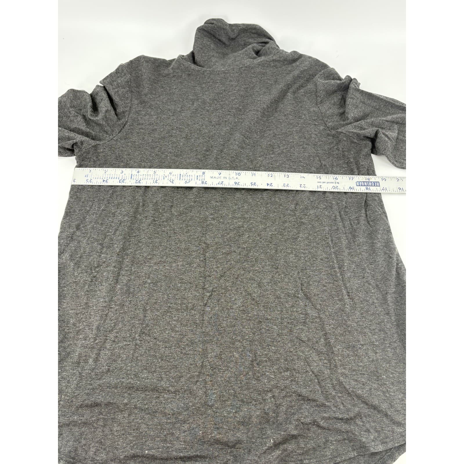 Karen Kane Women's Gray Long Sleeve Turtleneck Top Made in USA Size L - Thumbnail 4