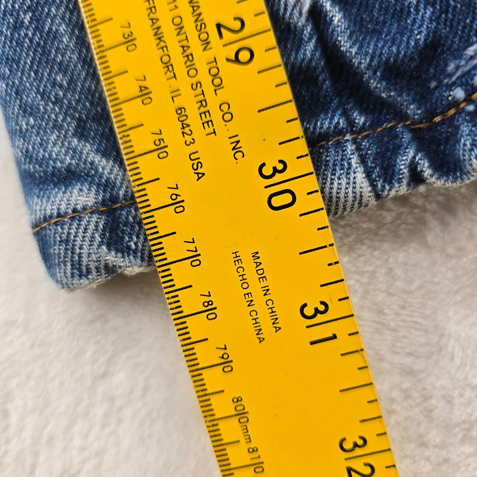 Rustler Jeans Mens 29x32 Straight Leg Blue Denim 100% Cotton 87619PW - Thumbnail 4