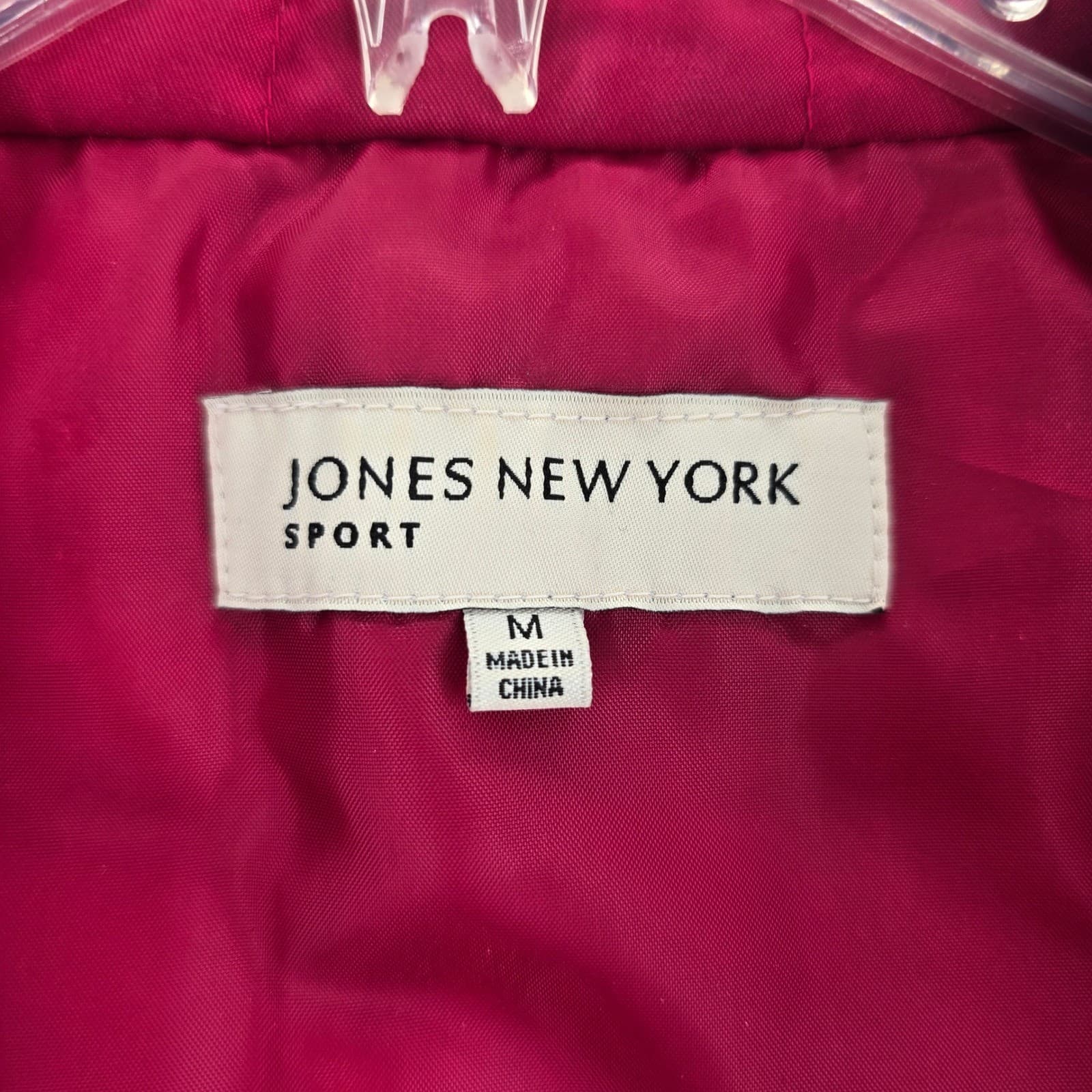 Jones New York Sport Vest Womens M Vest Pink Quilted Full Zip Mock Neck Pockets - Thumbnail 2