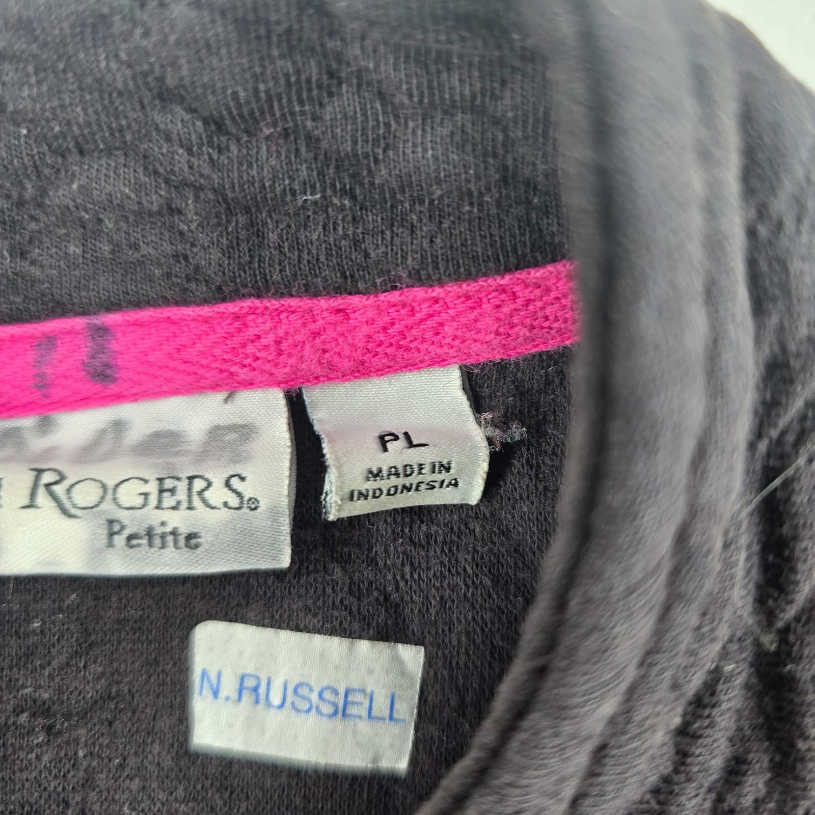 Kim Rogers Vest Womens PL Petite Large Full Zip Black Quilted Sleeveless Jacket - Thumbnail 3