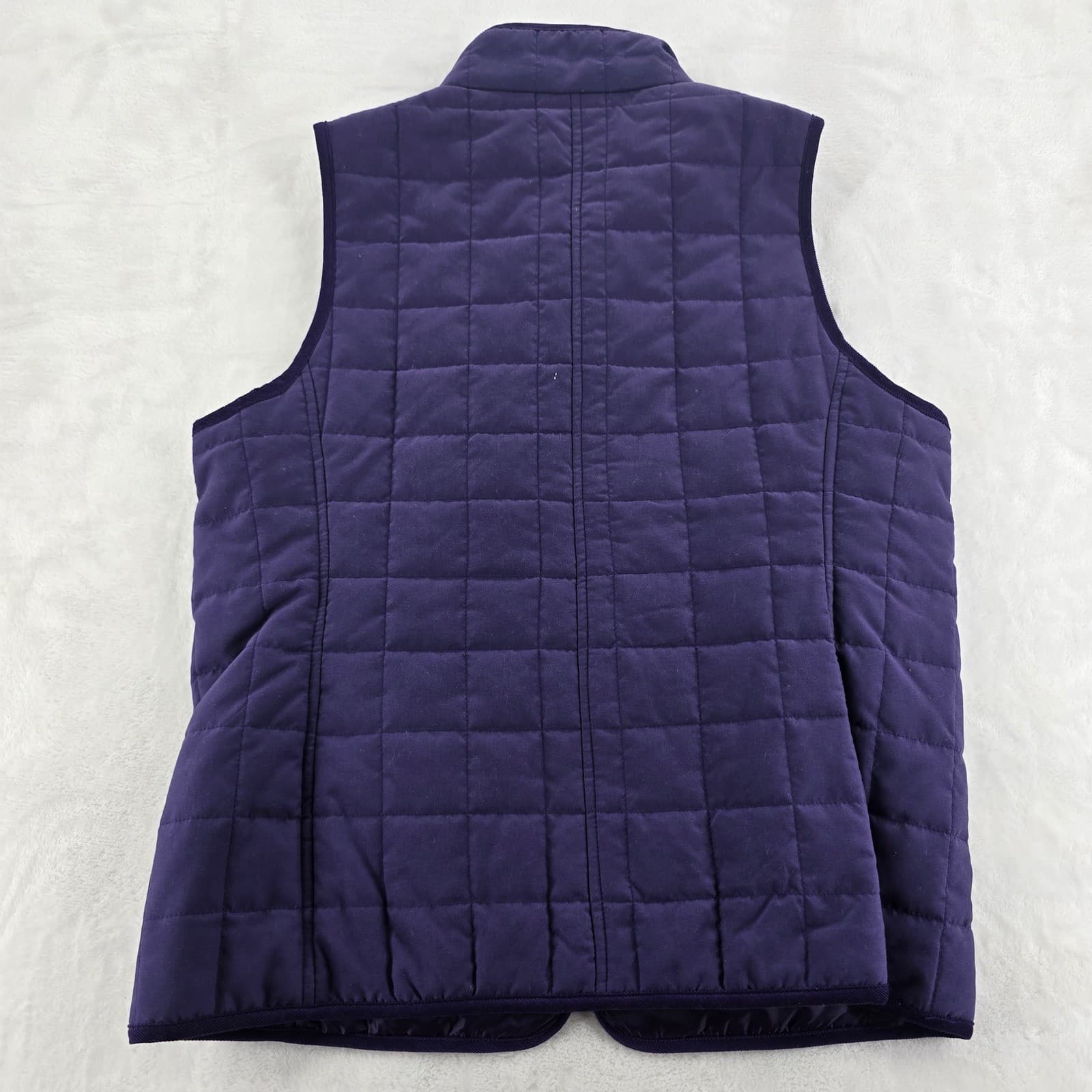 Jones New York Vest Womens M Vest Purple Quilted Full Zip Mock Neck Pocket - Thumbnail 9