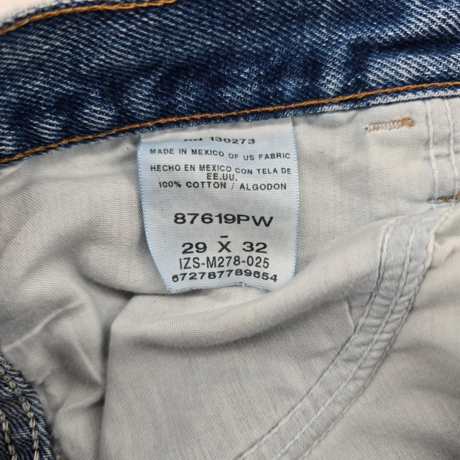 Rustler Jeans Mens 29x32 Straight Leg Blue Denim 100% Cotton 87619PW - Thumbnail 2