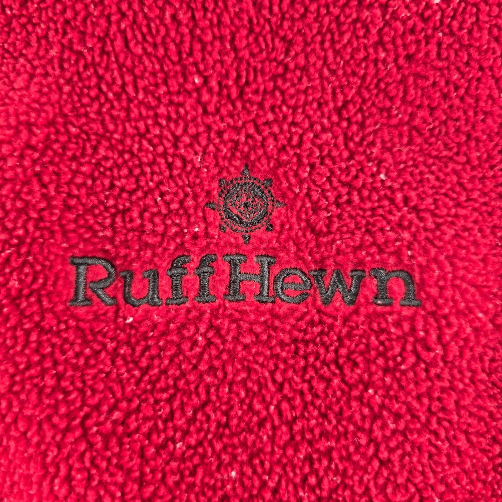 RuffHewn Fleece Vest Womens Medium Full Zip Burgundy Red Waffle Lined Pocket - Thumbnail 3