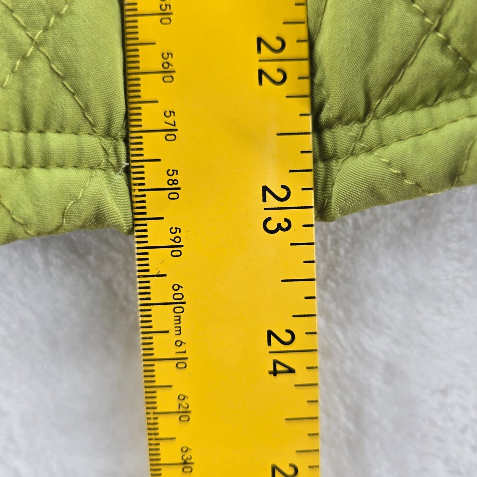 Relativity Vest Womens L Puffer Vest Green Quilted Full Zip Cinched Waist - Thumbnail 6