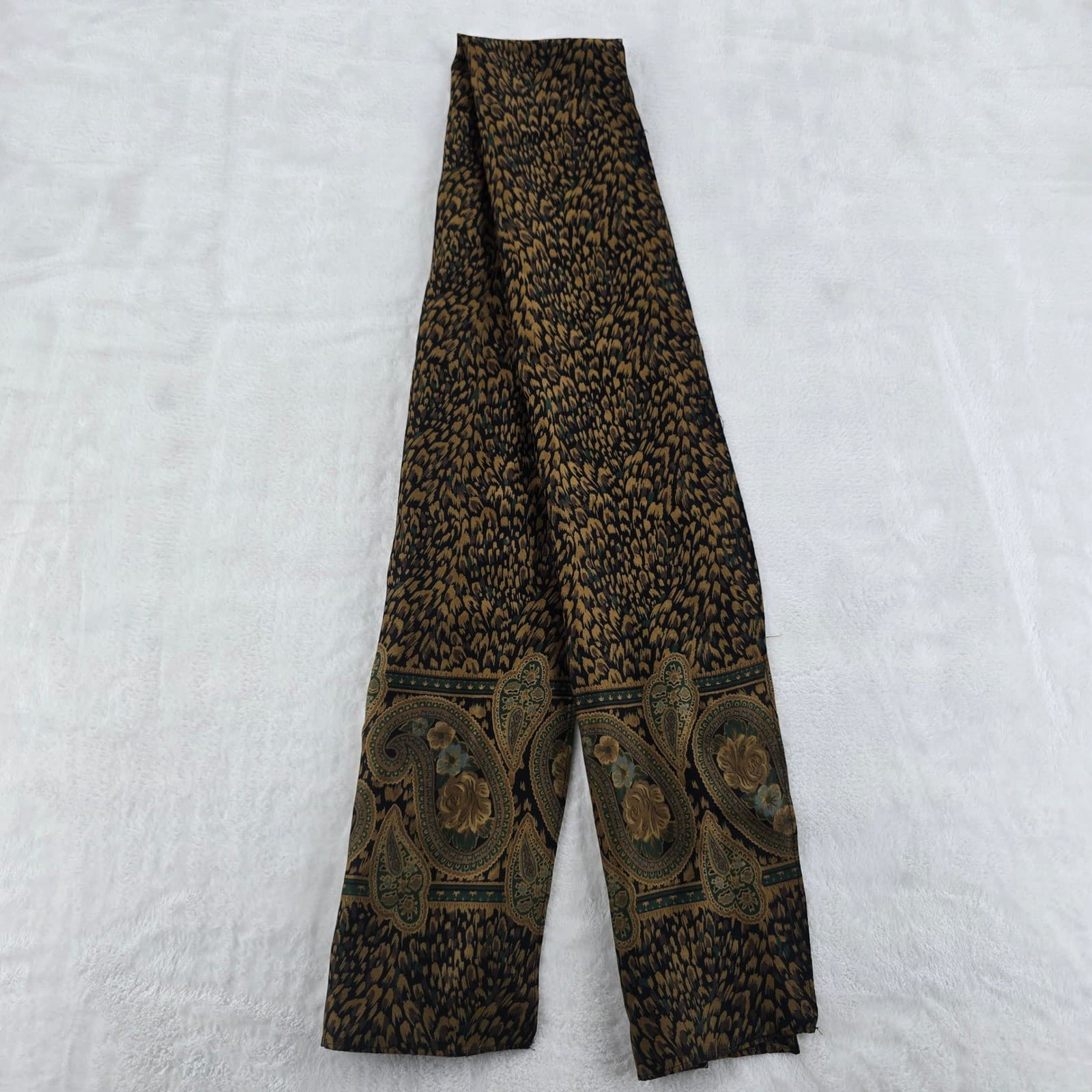 Partridge in a Pear Tree Skirt Set Womens M/L 3pc Skirt Black Gold Paisley Knit - Thumbnail 9
