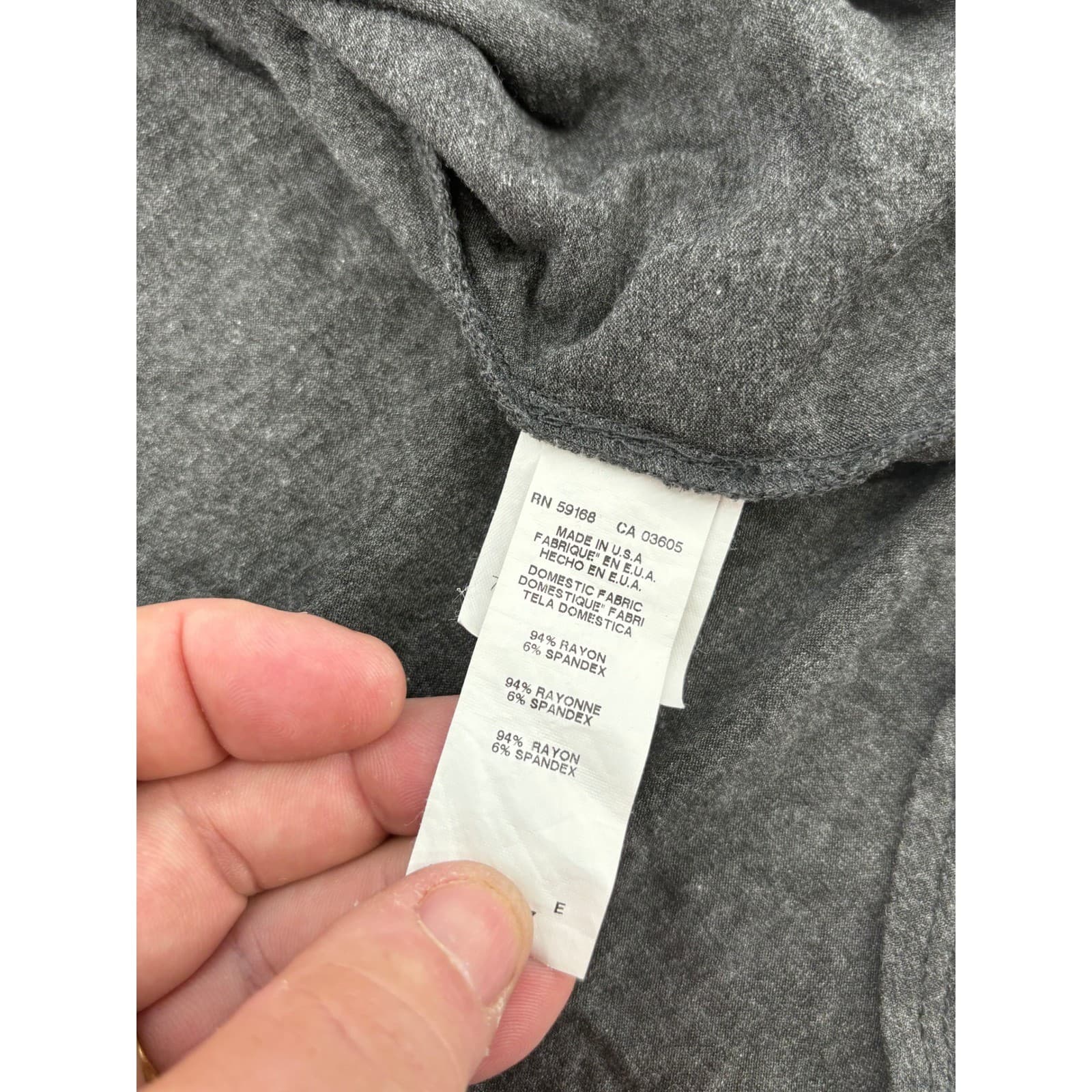 Karen Kane Women's Gray Long Sleeve Turtleneck Top Made in USA Size L - Thumbnail 6