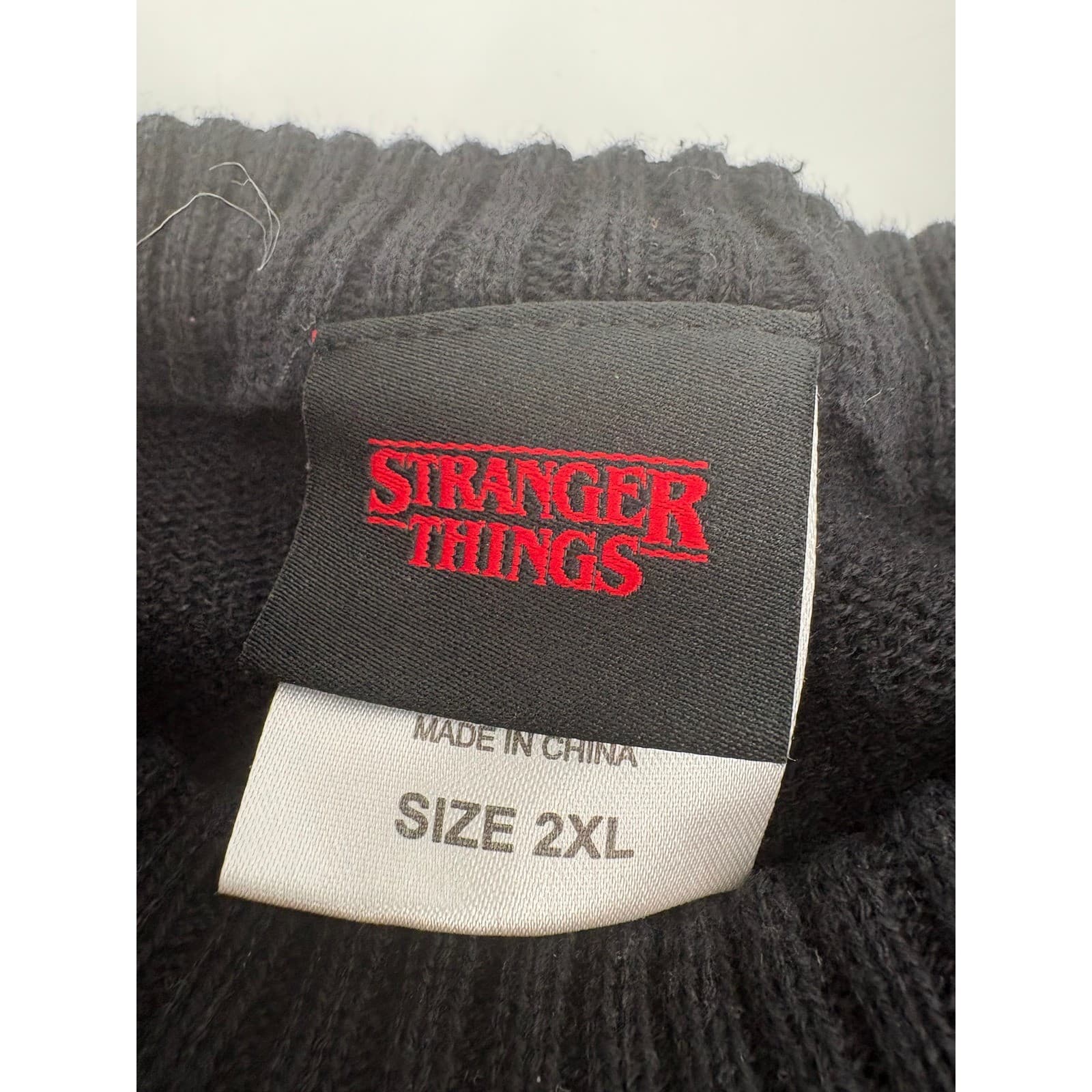 Stranger Things Ugly Christmas Sweater Demogorgon Character 2XL Black Mens - Thumbnail 2