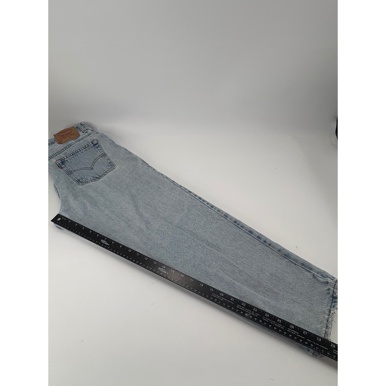 Levis 550 Relaxed Fit Tapered Leg Jeans Light Wash 16 REG S Blue women's Vintage - Thumbnail 7