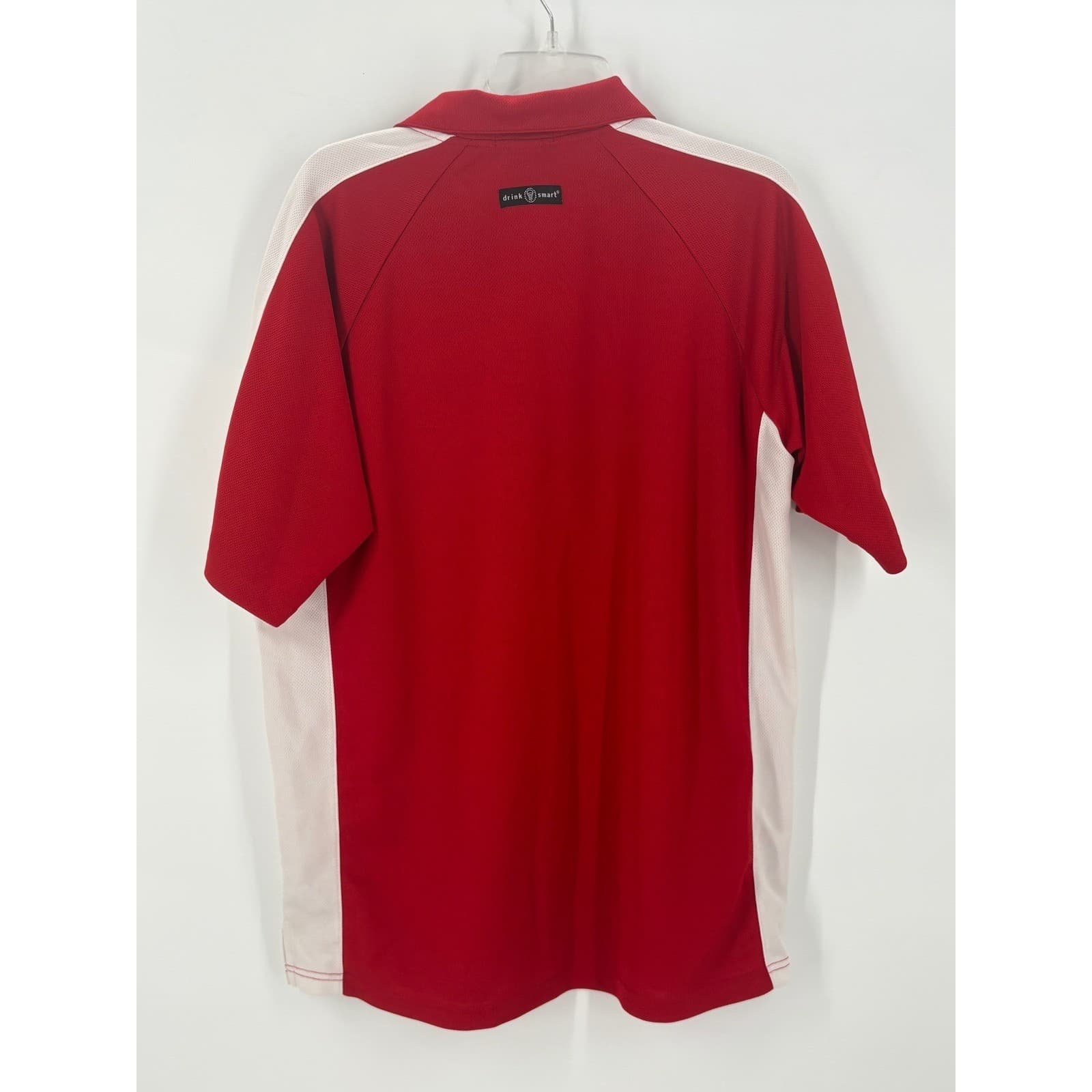 Jim Beam Racing Red White Short Sleeve Polo Shirt Mens XL Polyester Drink Smart - Thumbnail 3