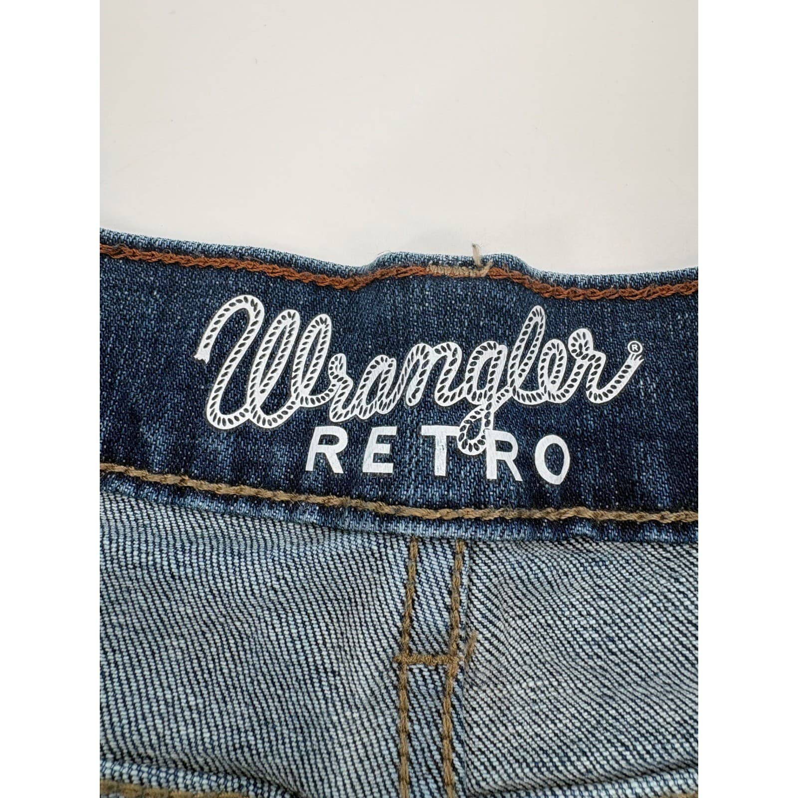 Wrangler Jeans Men's 36x31 Blue Retro Relaxed Boot Western Denim - Thumbnail 5