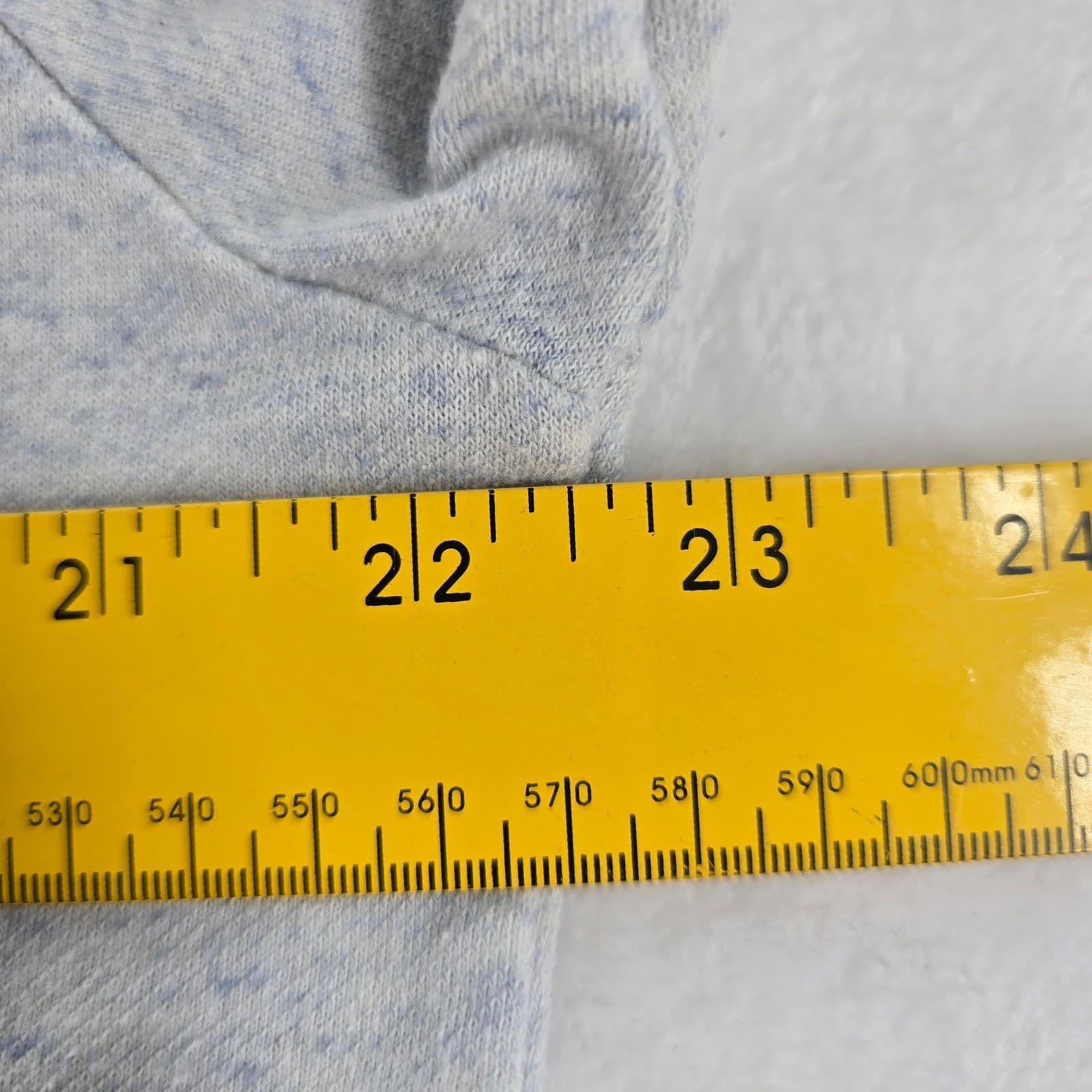 ROWM Polo Shirt Mens Large Long Sleeve Light Blue Heathered Cotton Blend - Thumbnail 7