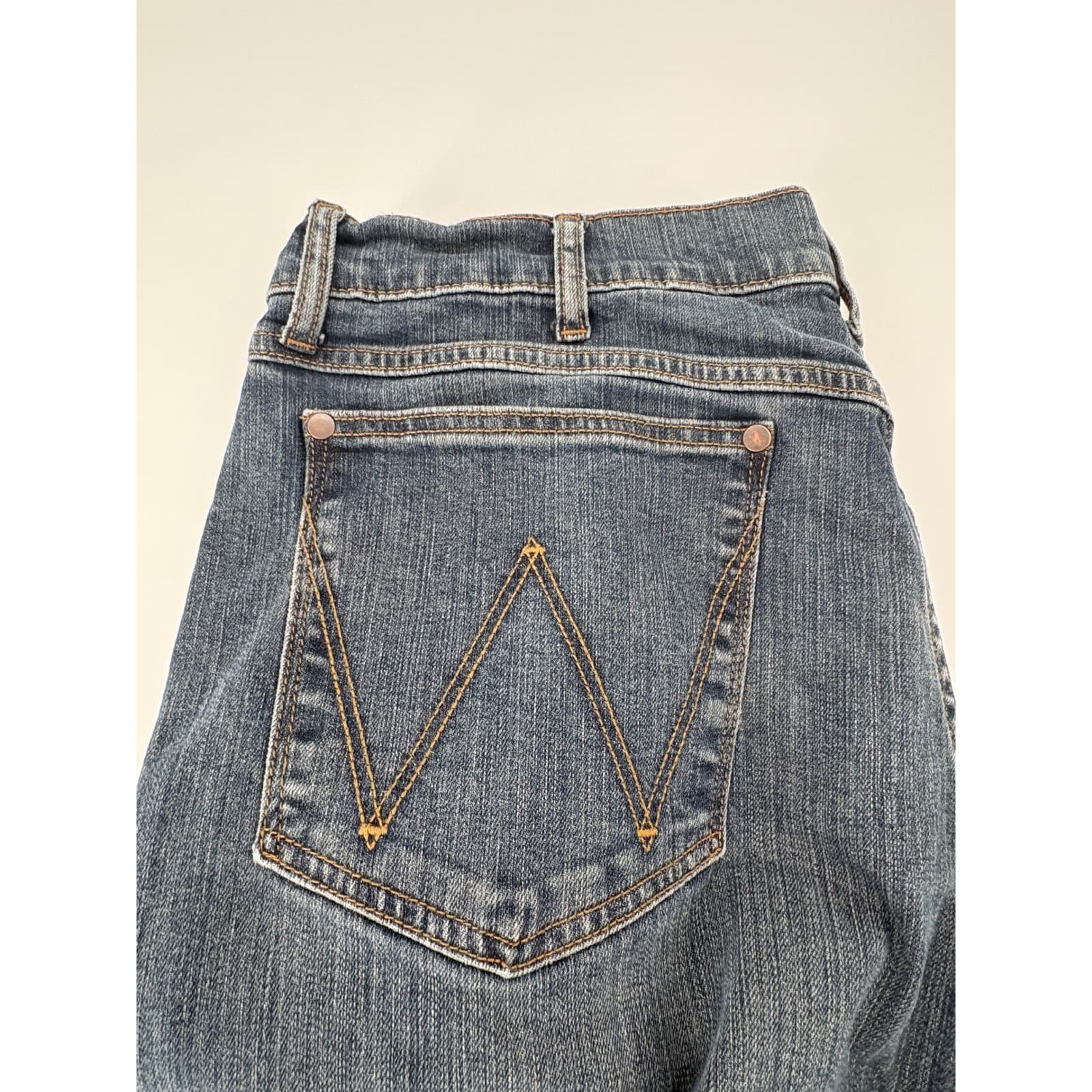 Wrangler Jeans Men's 36x31 Blue Retro Relaxed Boot Western Denim - Thumbnail 8
