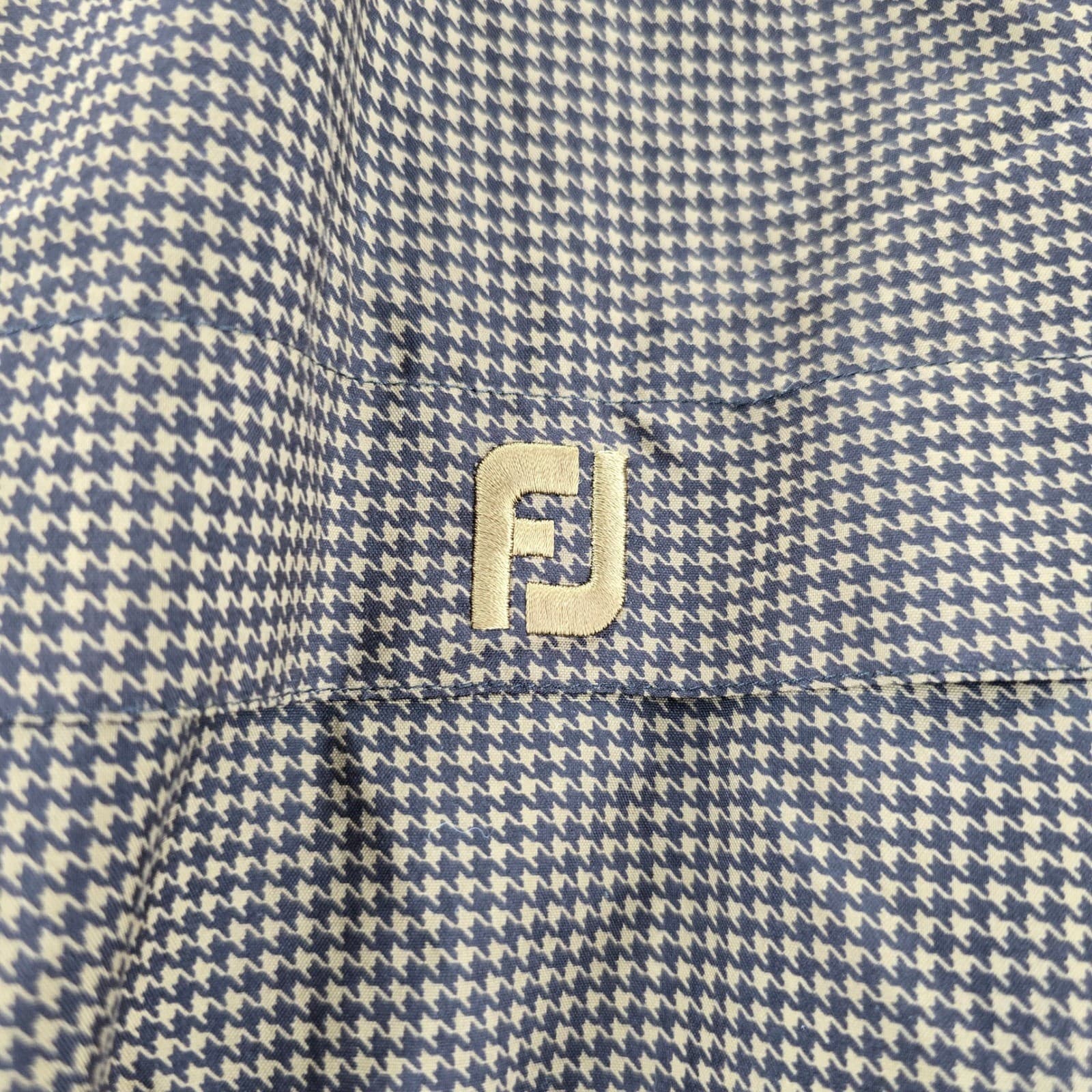 FootJoy DryJoys Jacket Mens XL Golf Jacket Brown Houndstooth Full Zip Rain Coat - Thumbnail 8