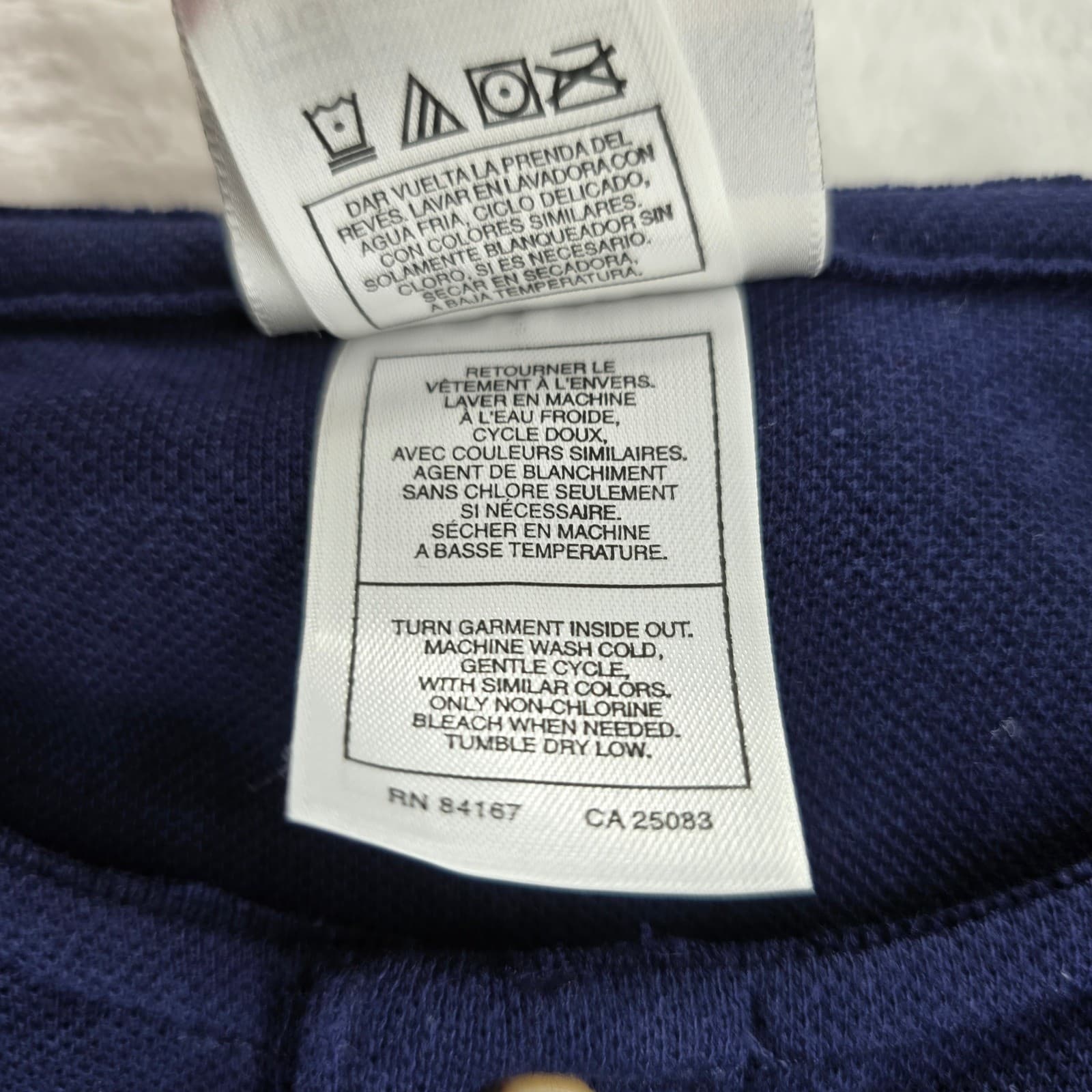 Walt Disney World Henley Mens XXL Shirt Navy Blue Mickey Mouse Pique Cotton NW - Thumbnail 5