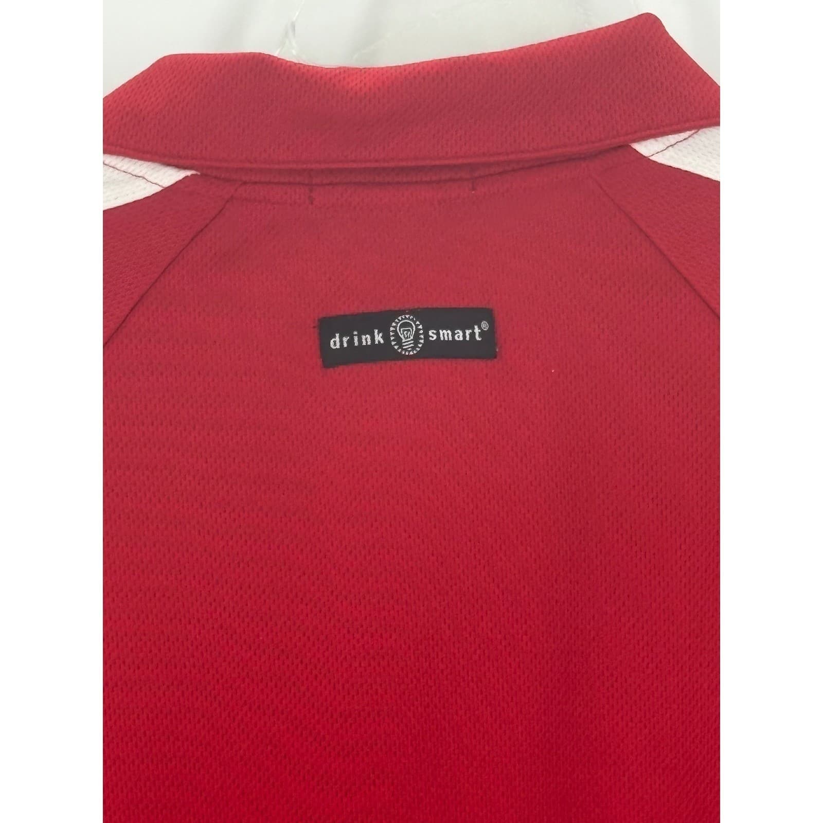Jim Beam Racing Red White Short Sleeve Polo Shirt Mens XL Polyester Drink Smart - Thumbnail 4
