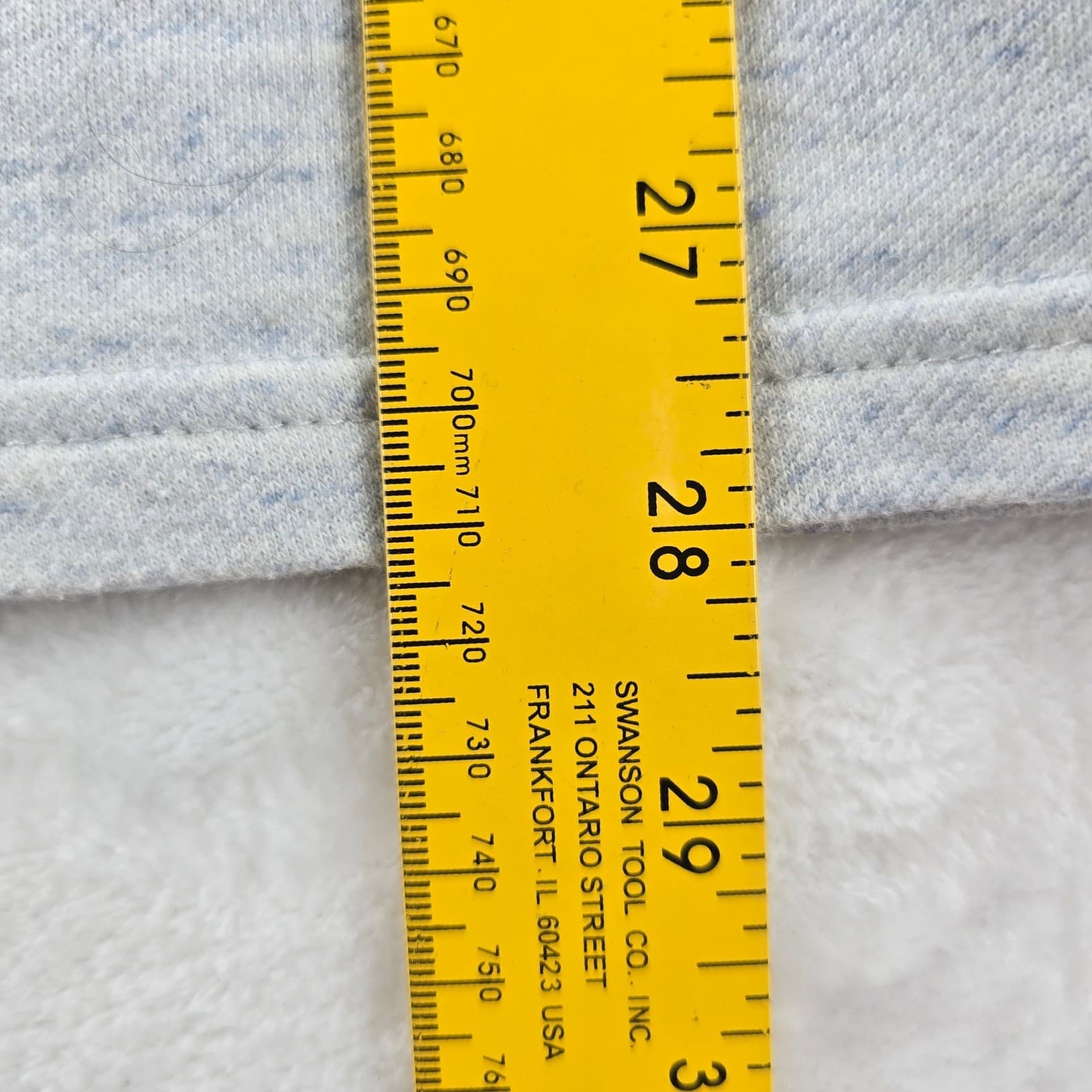 ROWM Polo Shirt Mens Large Long Sleeve Light Blue Heathered Cotton Blend - Thumbnail 8
