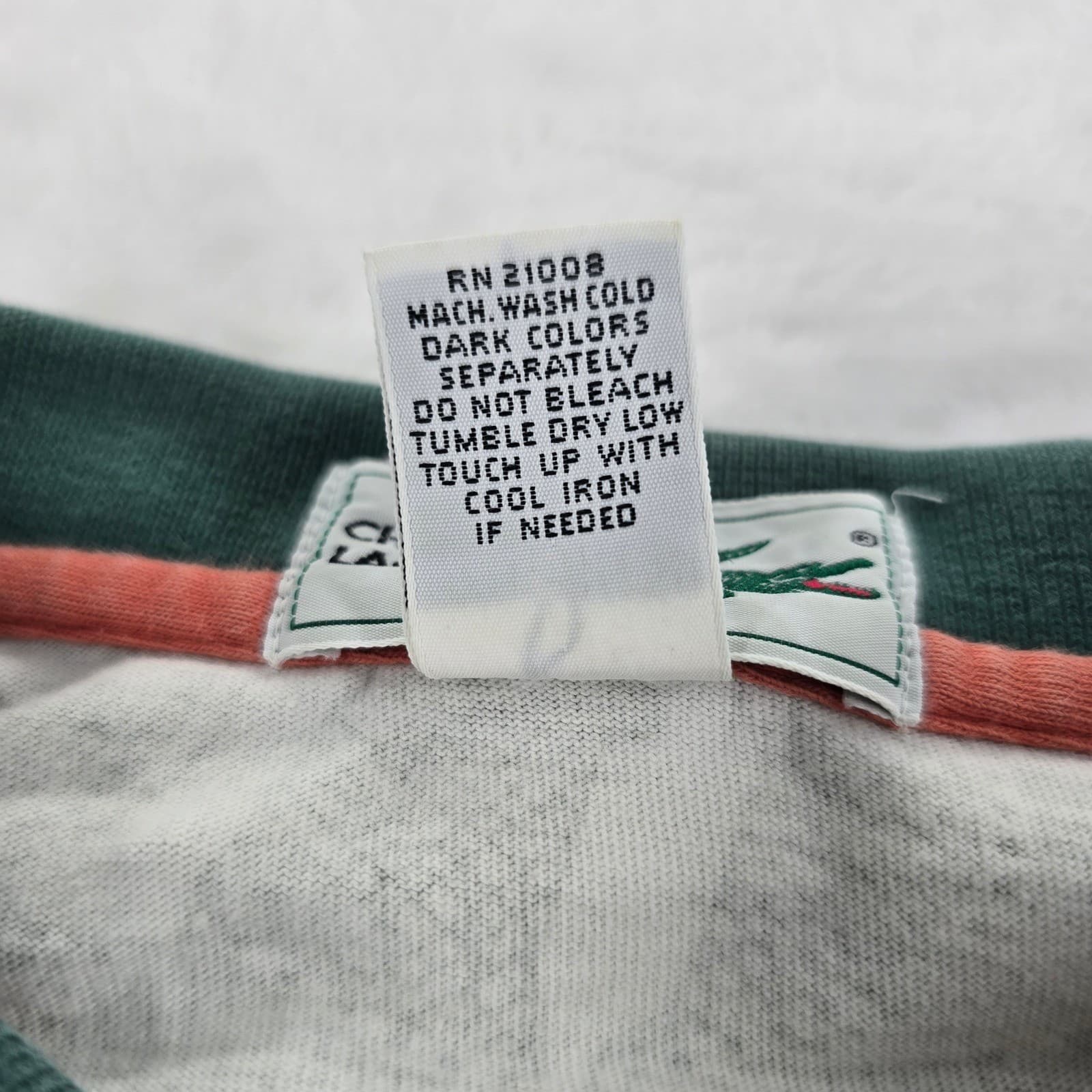 Chemise Lacoste Polo Mens S Polo Green Tennis Racquet Print Vintage Cotton - Thumbnail 4