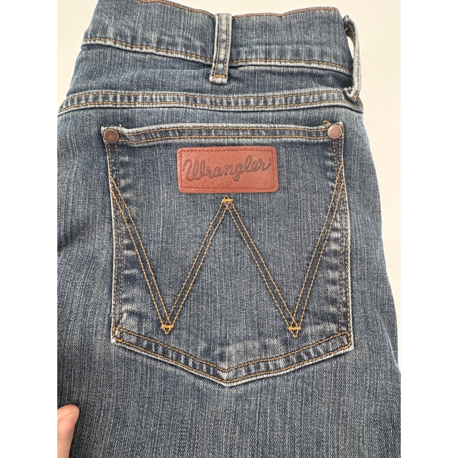 Wrangler Jeans Men's 36x31 Blue Retro Relaxed Boot Western Denim - Thumbnail 7