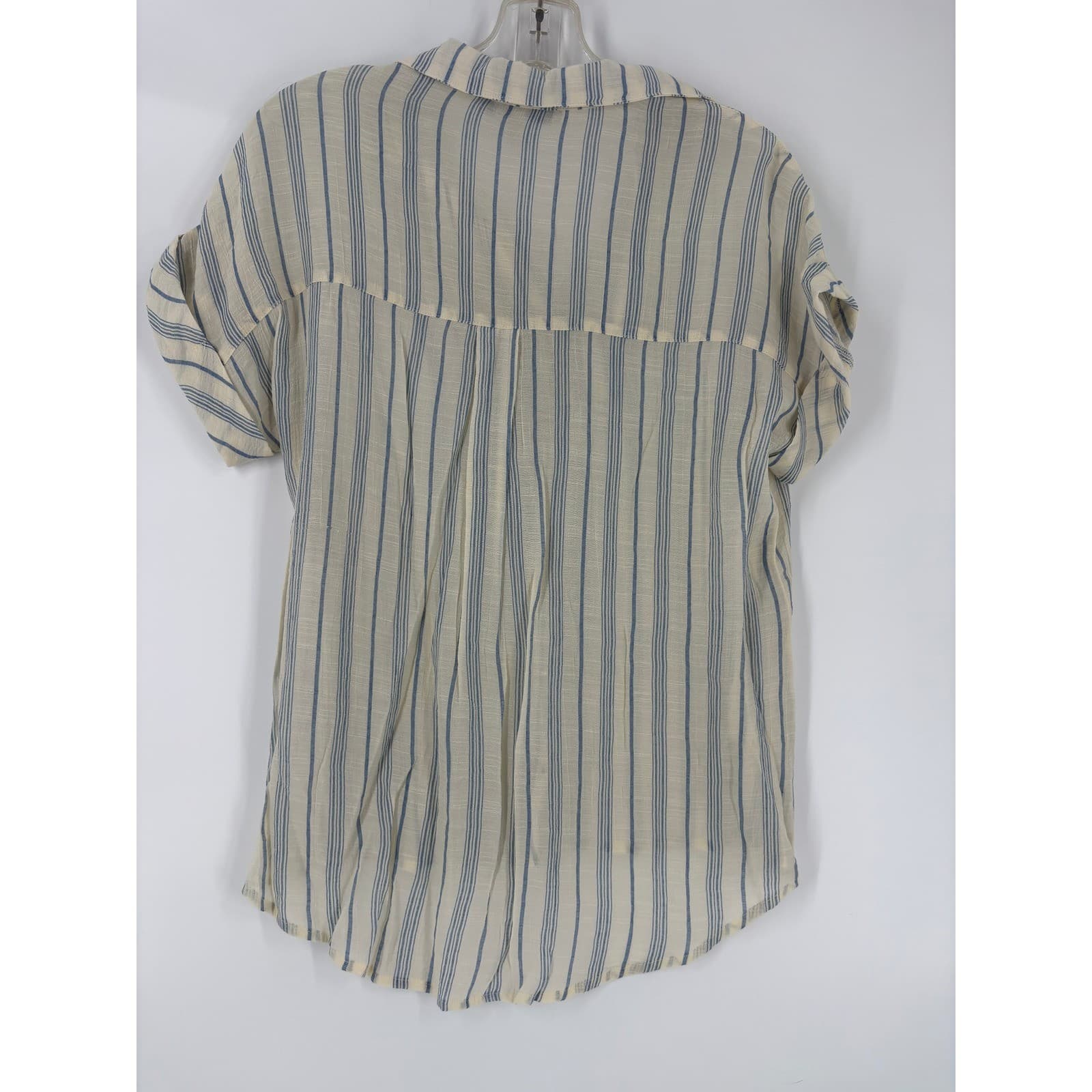 Love 83 Striped V Neck Short Sleeve Tunic Top Women's Size Medium - Thumbnail 2