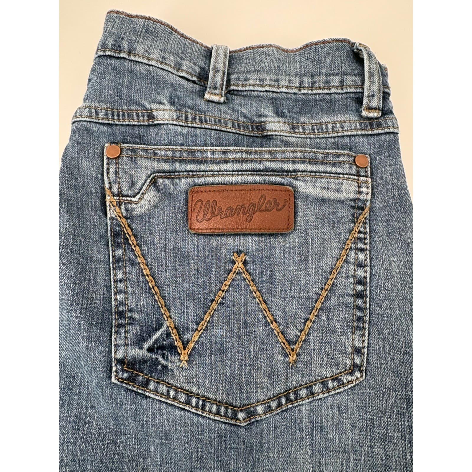Wrangler Jeans Men's 36x31 Blue Retro Relaxed Boot Western Denim - Thumbnail 9