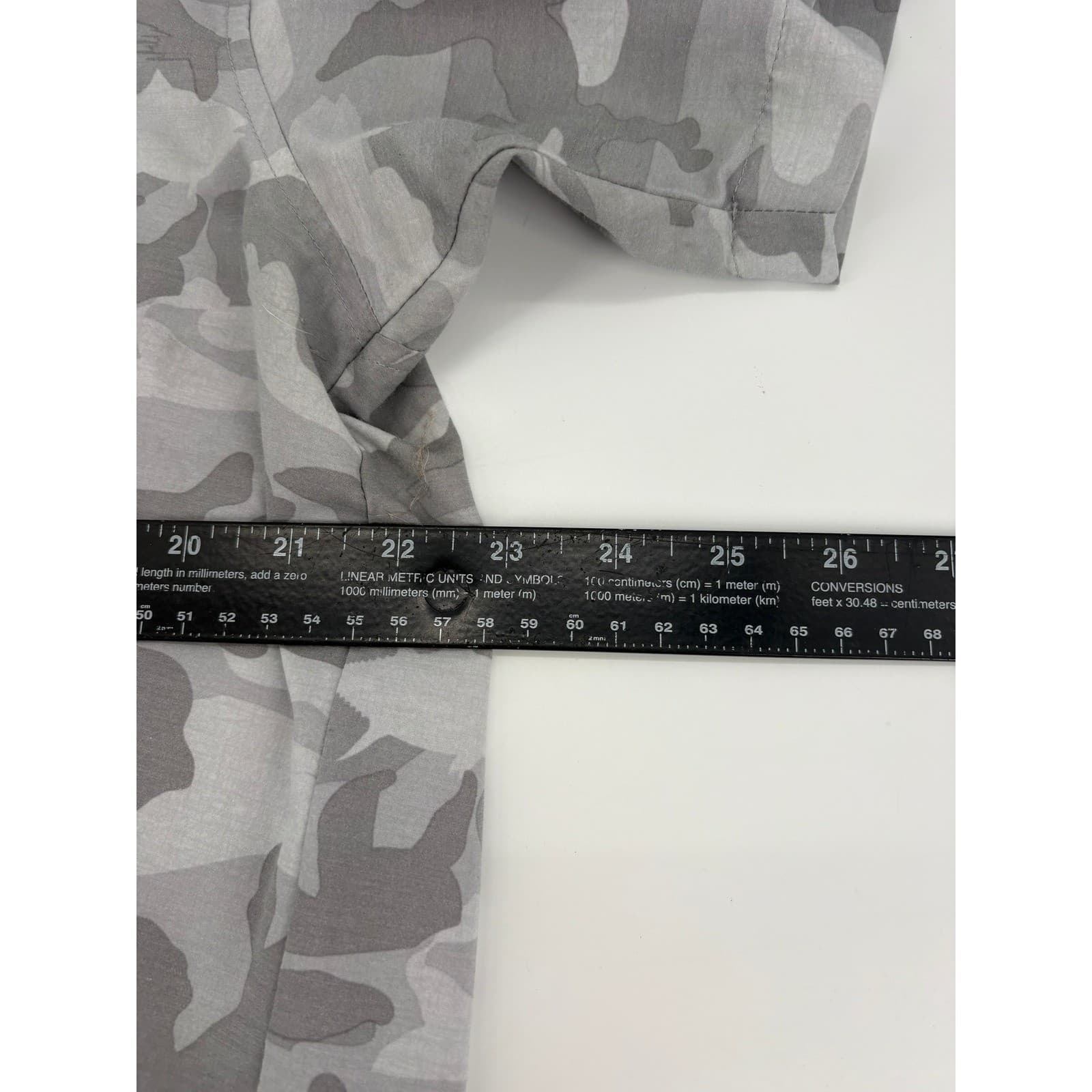 Pelagic Fishing Co Mens Camo Button Up Short Sleeve Shirt XL Gray Fishing - Thumbnail 7